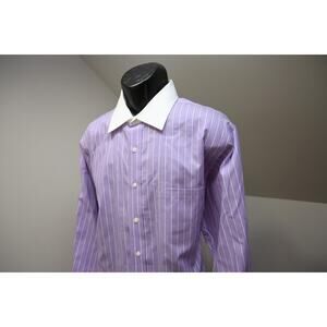Donald Trump Dress Shirt Regular Fit Striped French Cuff Mens Size 18 34/35 2XL